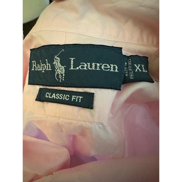 Ralph Lauren Polo Vintage Short Sleeve Classic Fit Shirt, Size XL, Pink - Picture 7 of 7